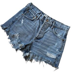 Agolde Parker Vintage Cut Off Denim Jean Shorts Size 26